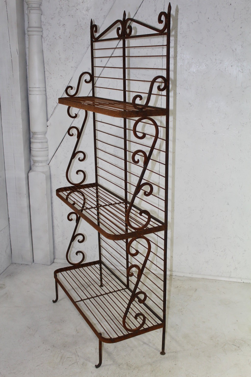Wrought iron forged bakers rack 3