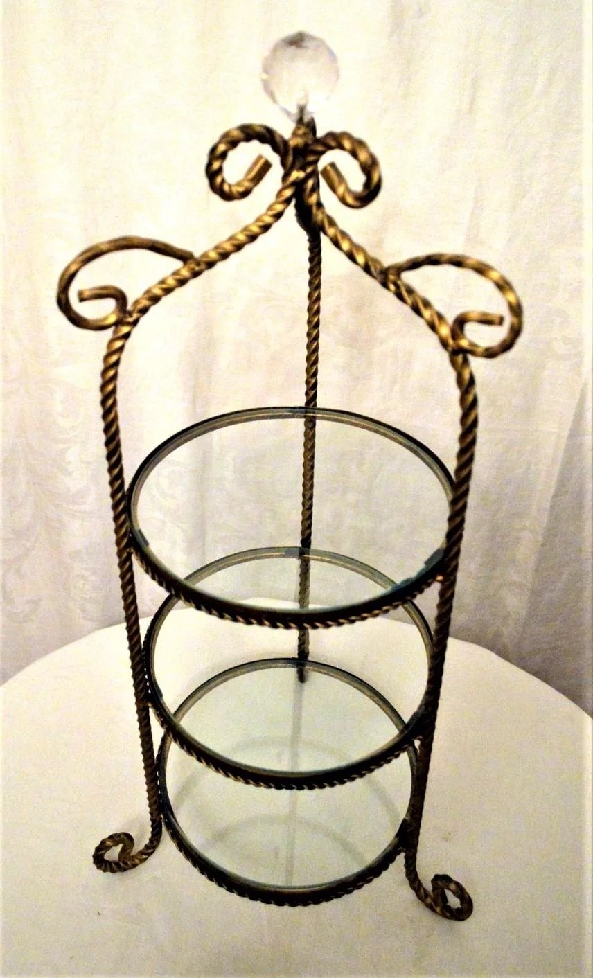 Wrought iron pastry display rack the front porch