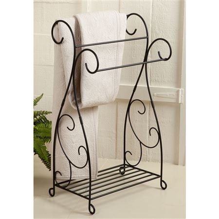 Wrought iron quilt rack at