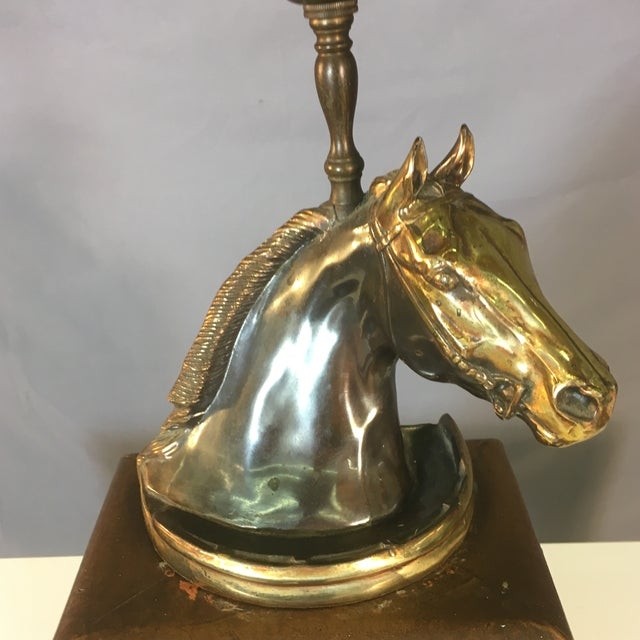 1960s brass horse table lamp chairish