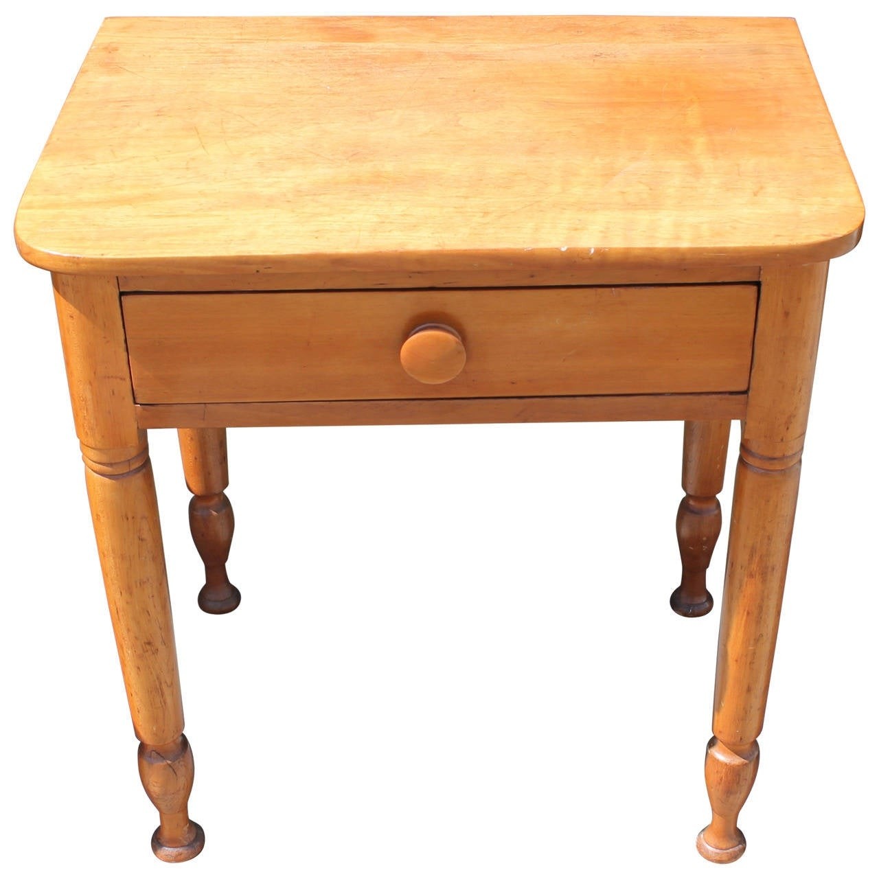 19th century early maple end table from pennsylvania farm 1