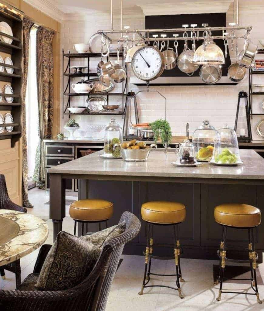 40 kitchens with hanging pot racks pictures