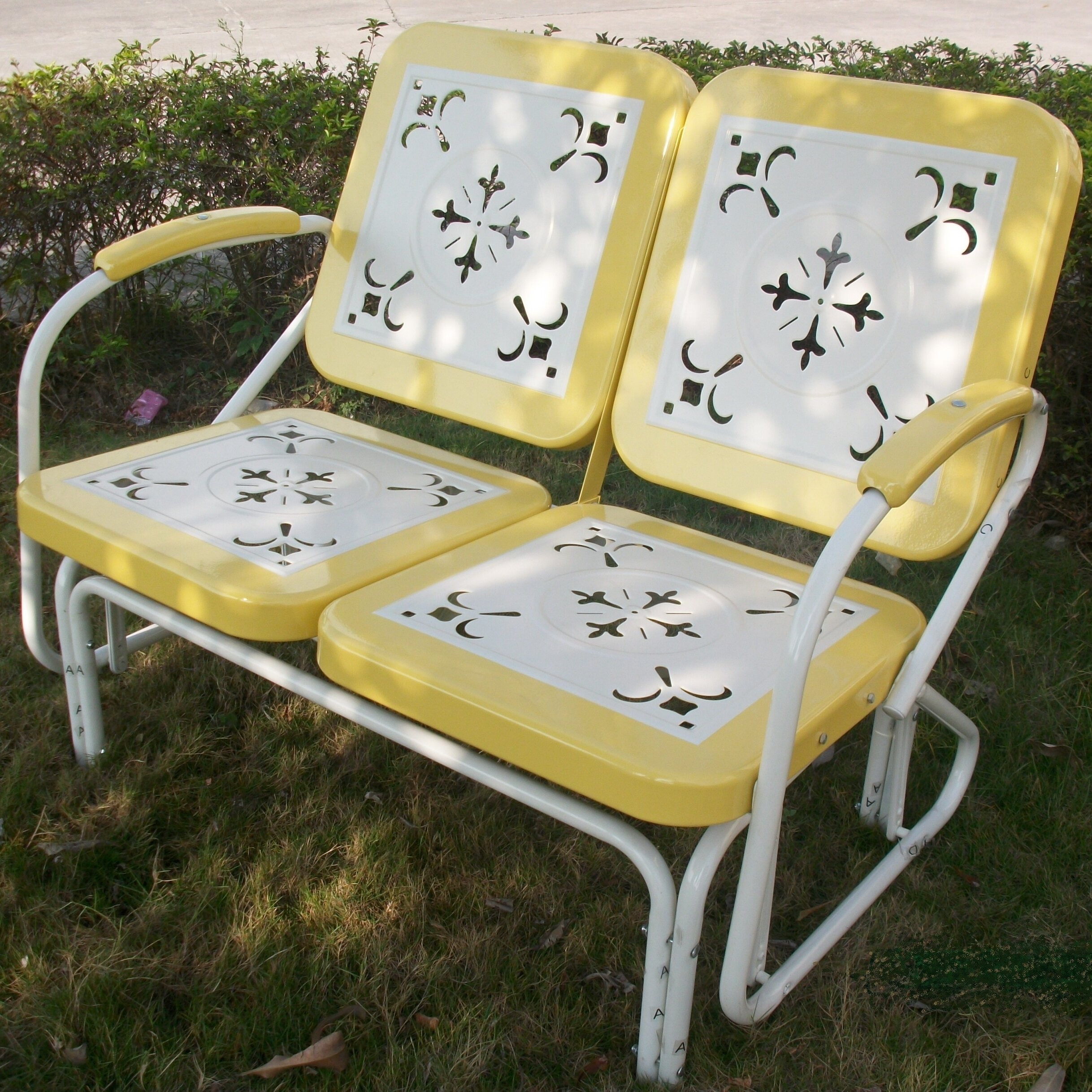 antique outdoor glider rocker