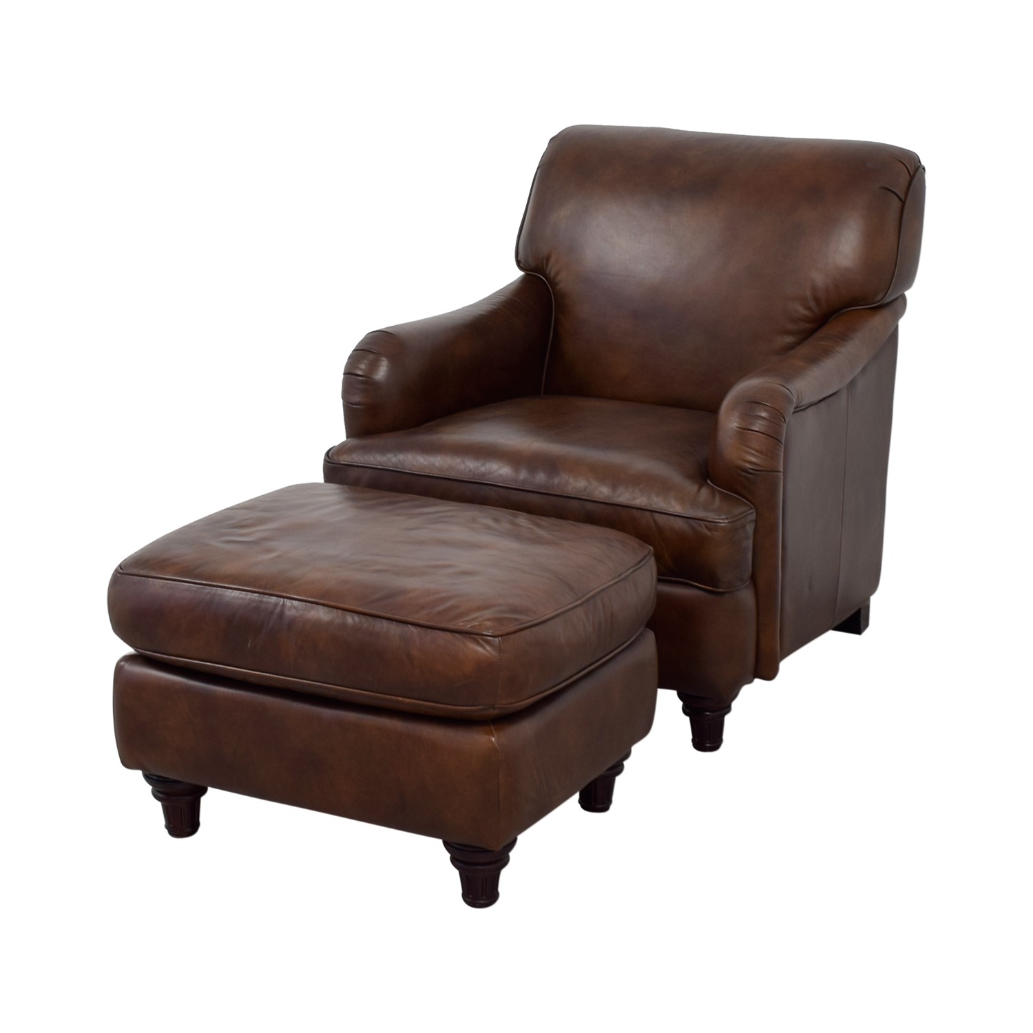 79 off lane leather lane leather chair and ottoman chairs