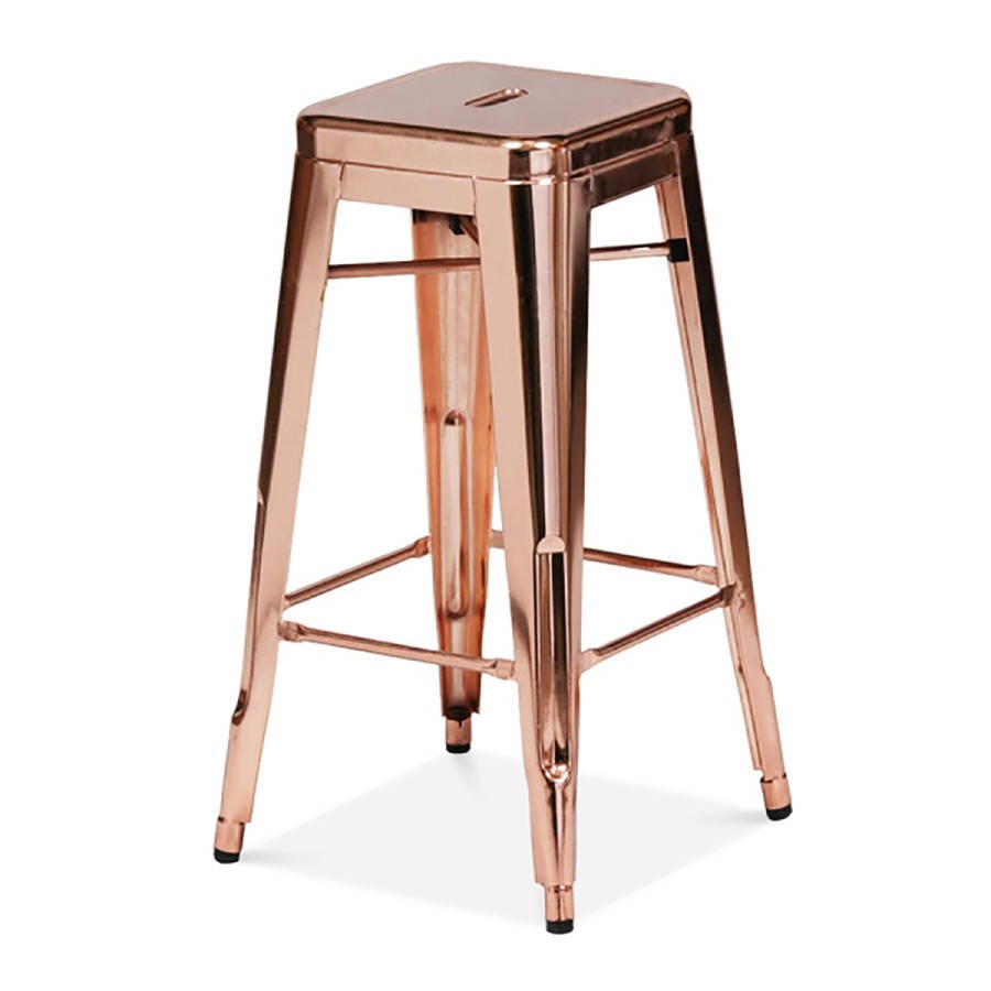 A copper industrial bar stool by ciel