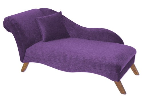 Backless purple chaise lounge purple divan