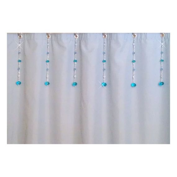 Beaded curtain accents set of 12 9 blue by