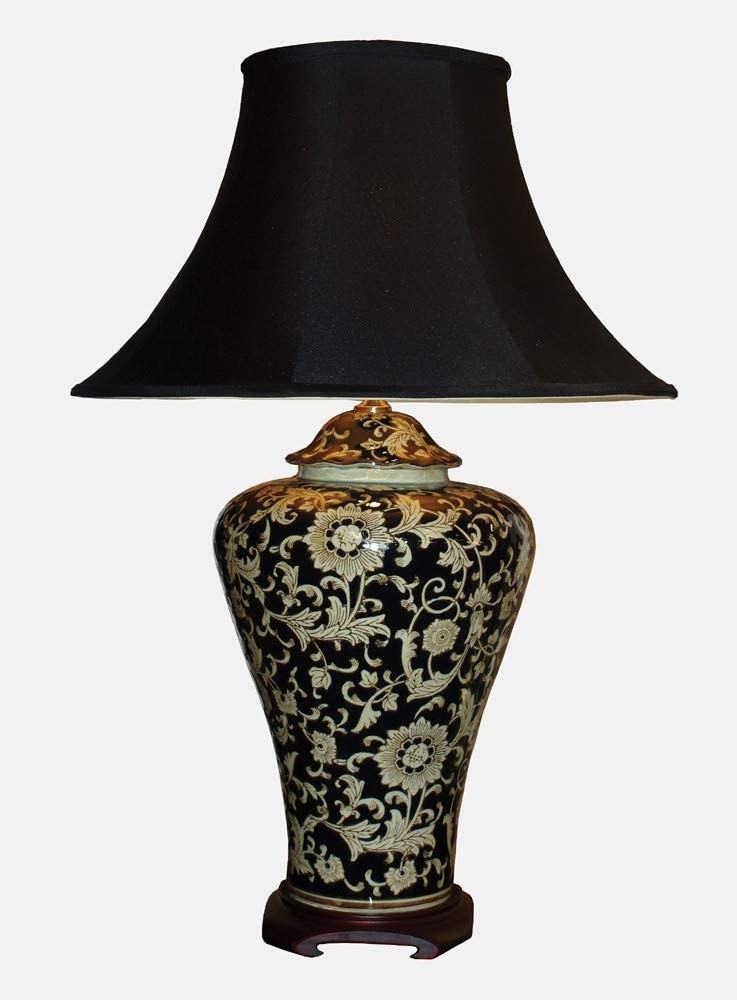 Buffet lamps with black shades 7