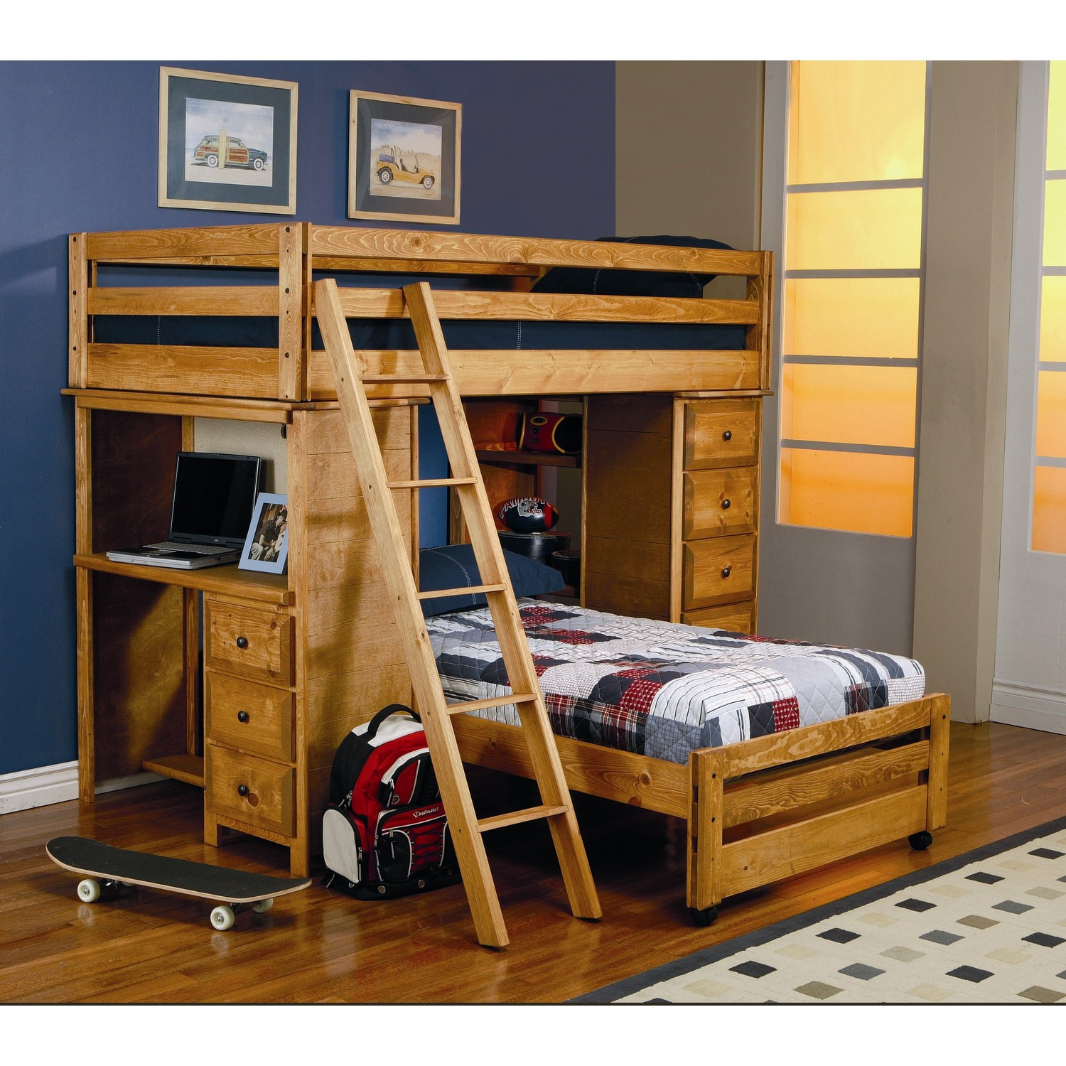 Bunk bed with desk for your kids homesfeed 5