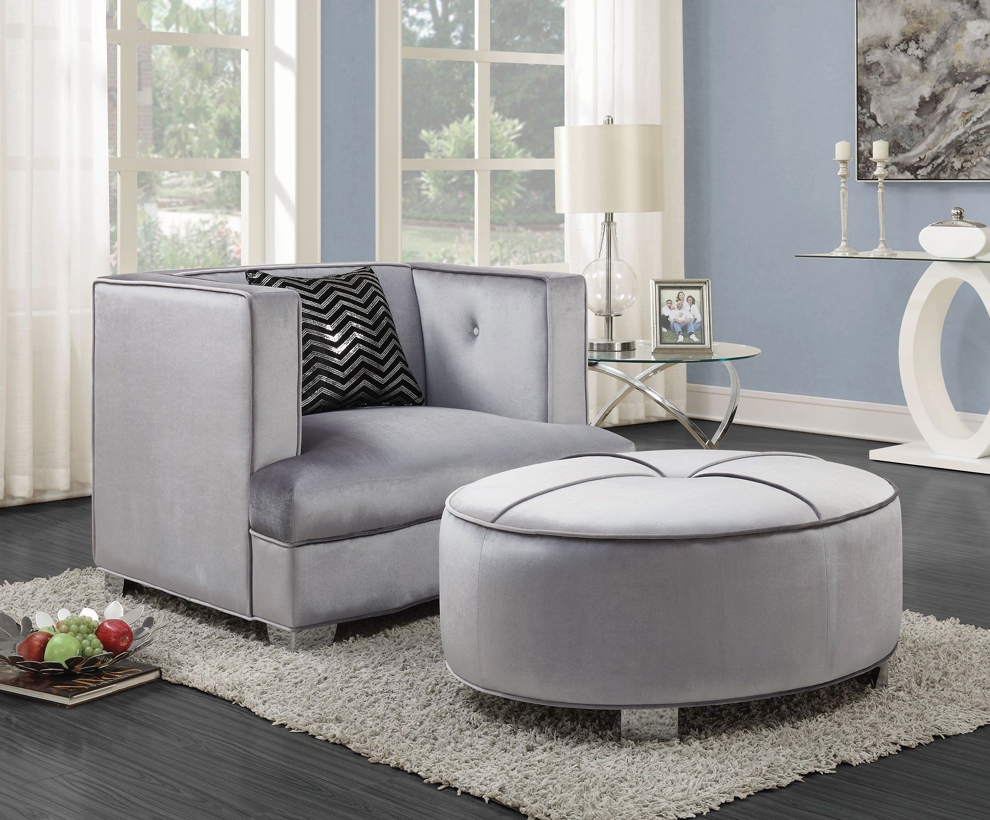 Caldwell silver living room set from coaster 505881 1