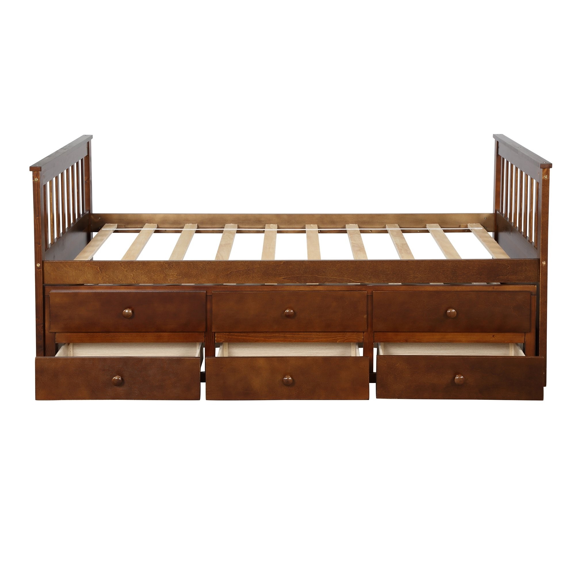 Captains bed twin daybed with trundle bed and storage 4