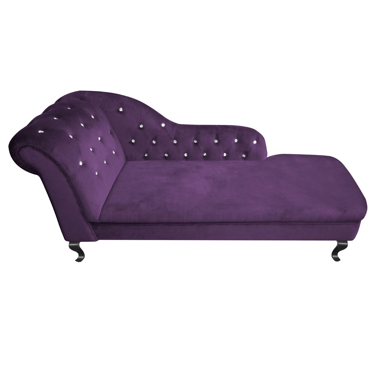 purple leather chaise lounge