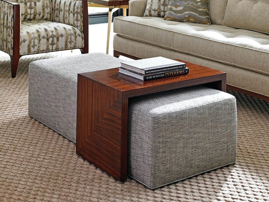 Coffee table with nesting ottomans otman otmans gether