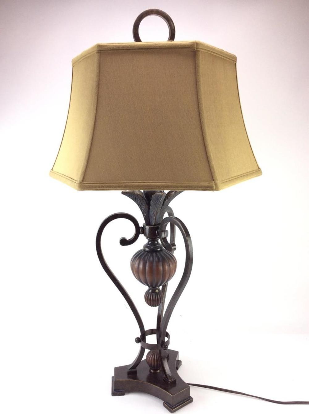 Contemporary tuscan style metal table lamp