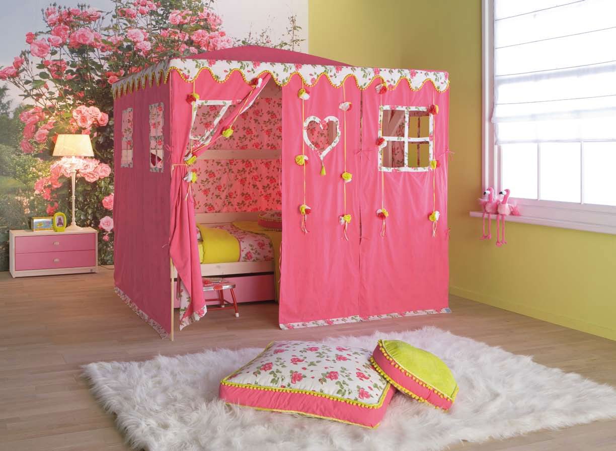Cool kids room beds with nice tents by life time