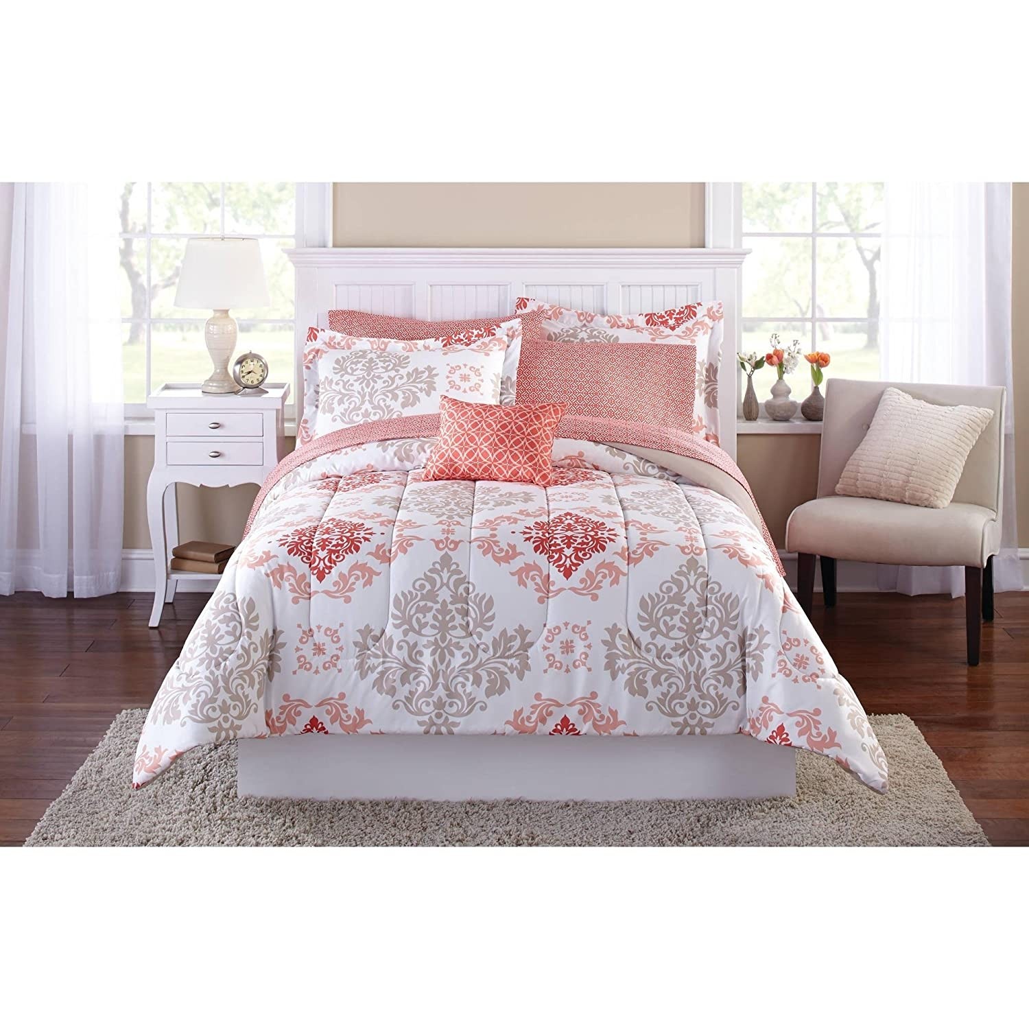 Coral duvet cover set ease bedding with style