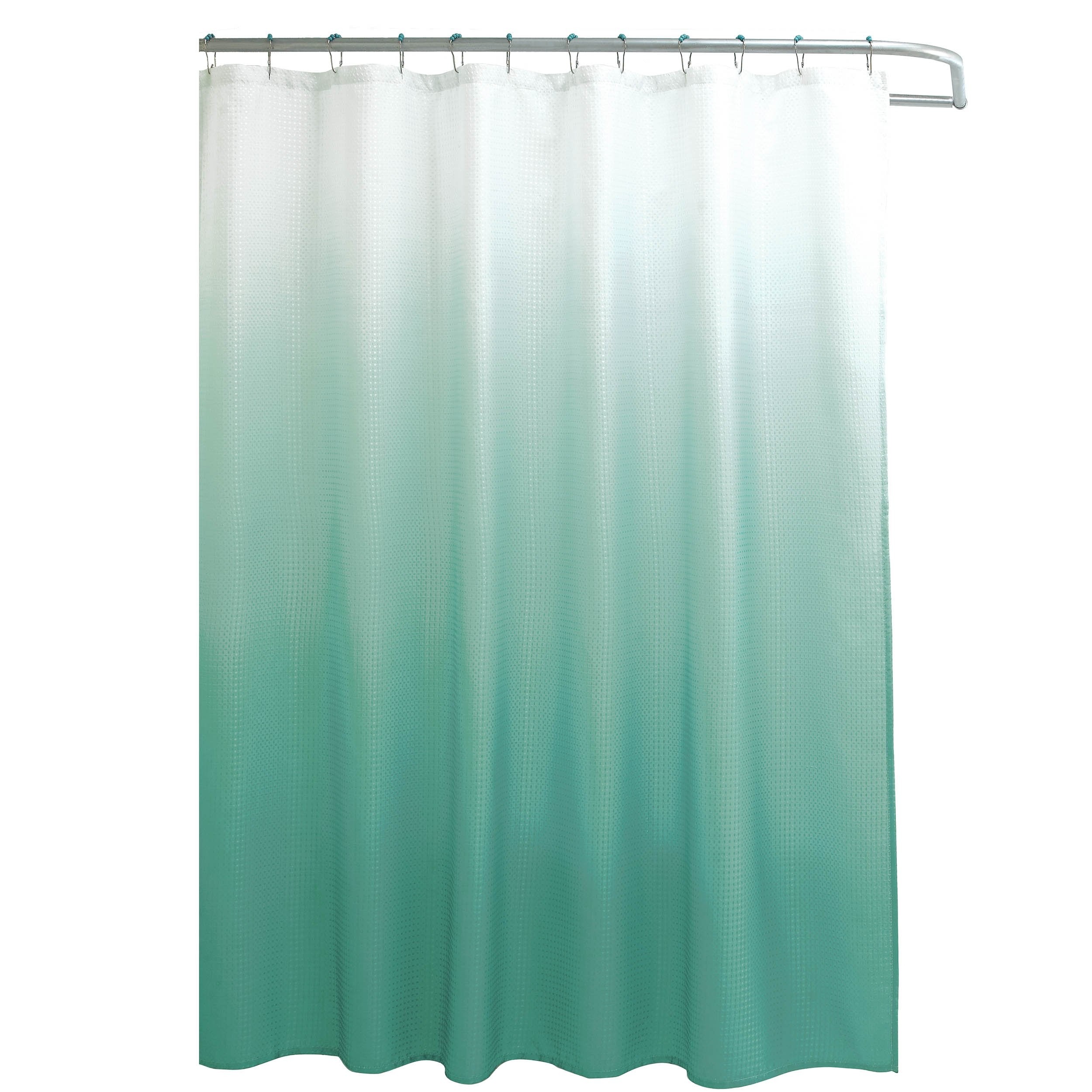 Creative home ideas ombre textured shower curtain with 1