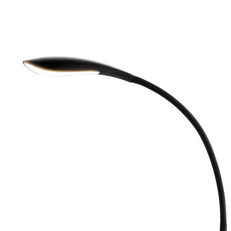 Cresswell led black adjustable gooseneck floor lamp