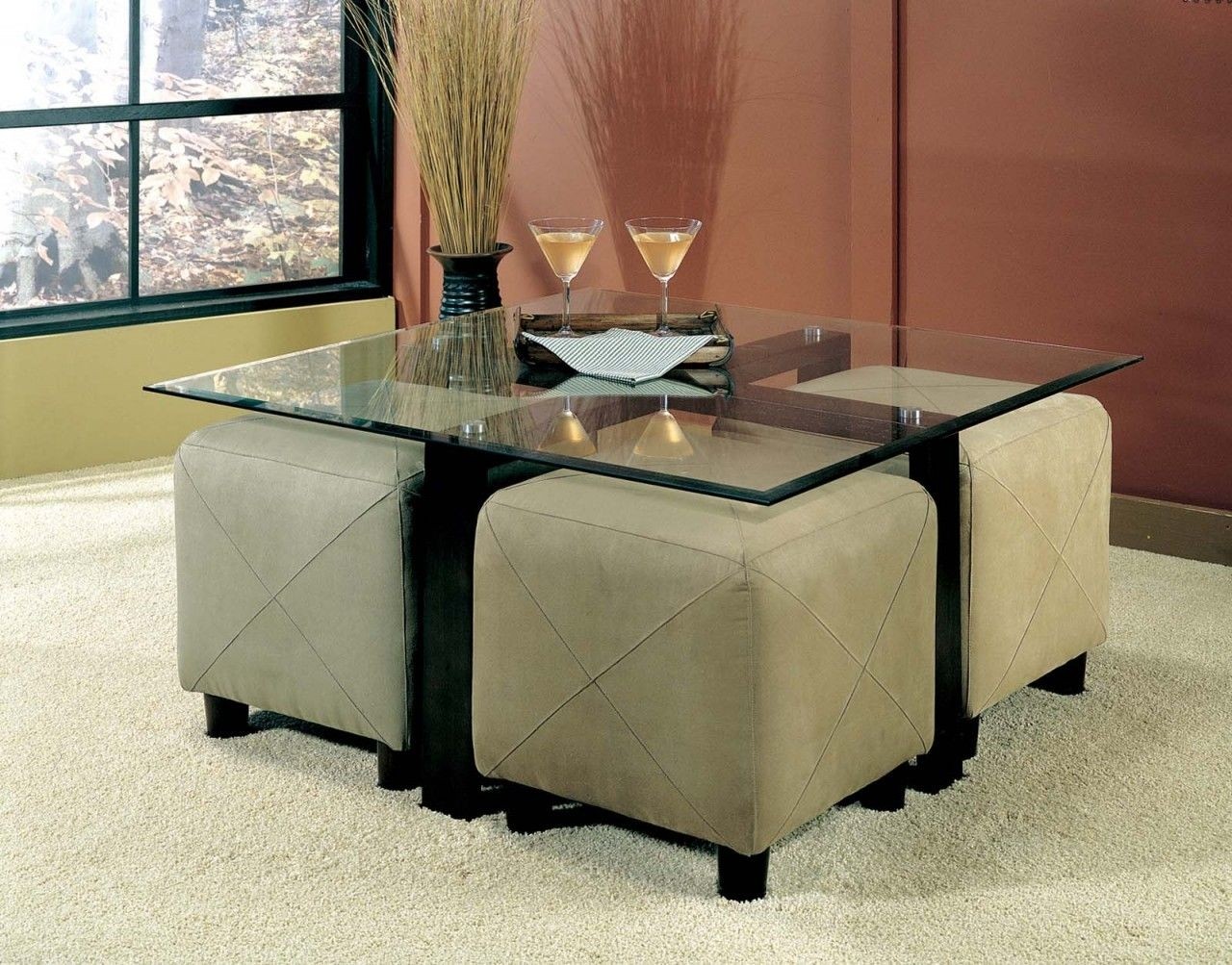 Cubes collection 700026 coffee table set with ottomans