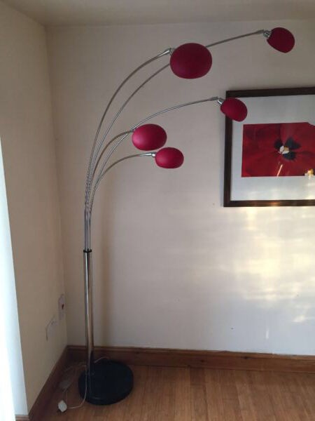 Dana lounge 5 arm arc floor lamp with marble base
