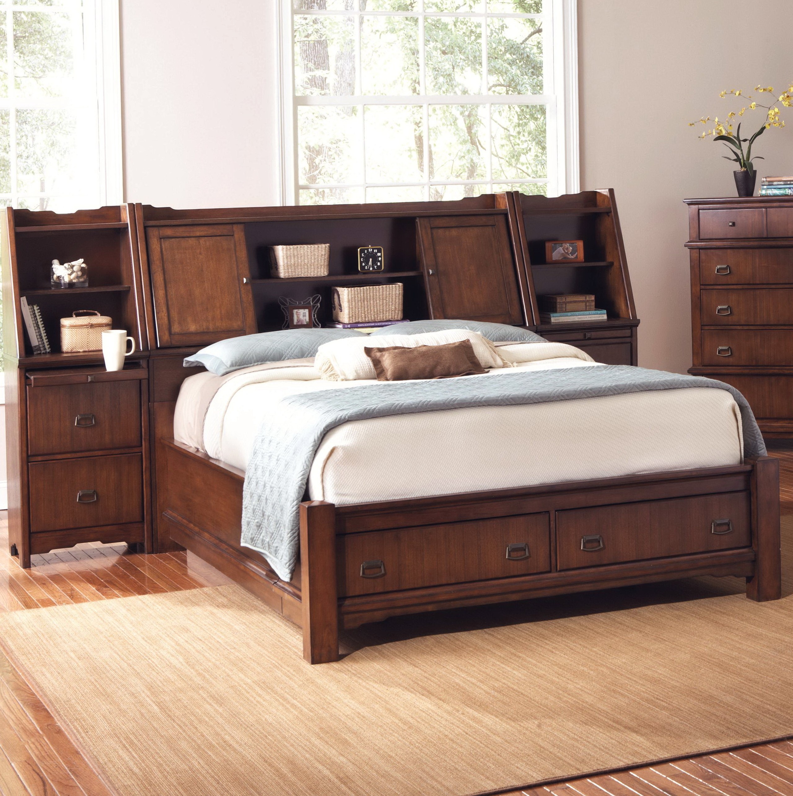 Decorative king size bookcase headboard frittoli barbara 1