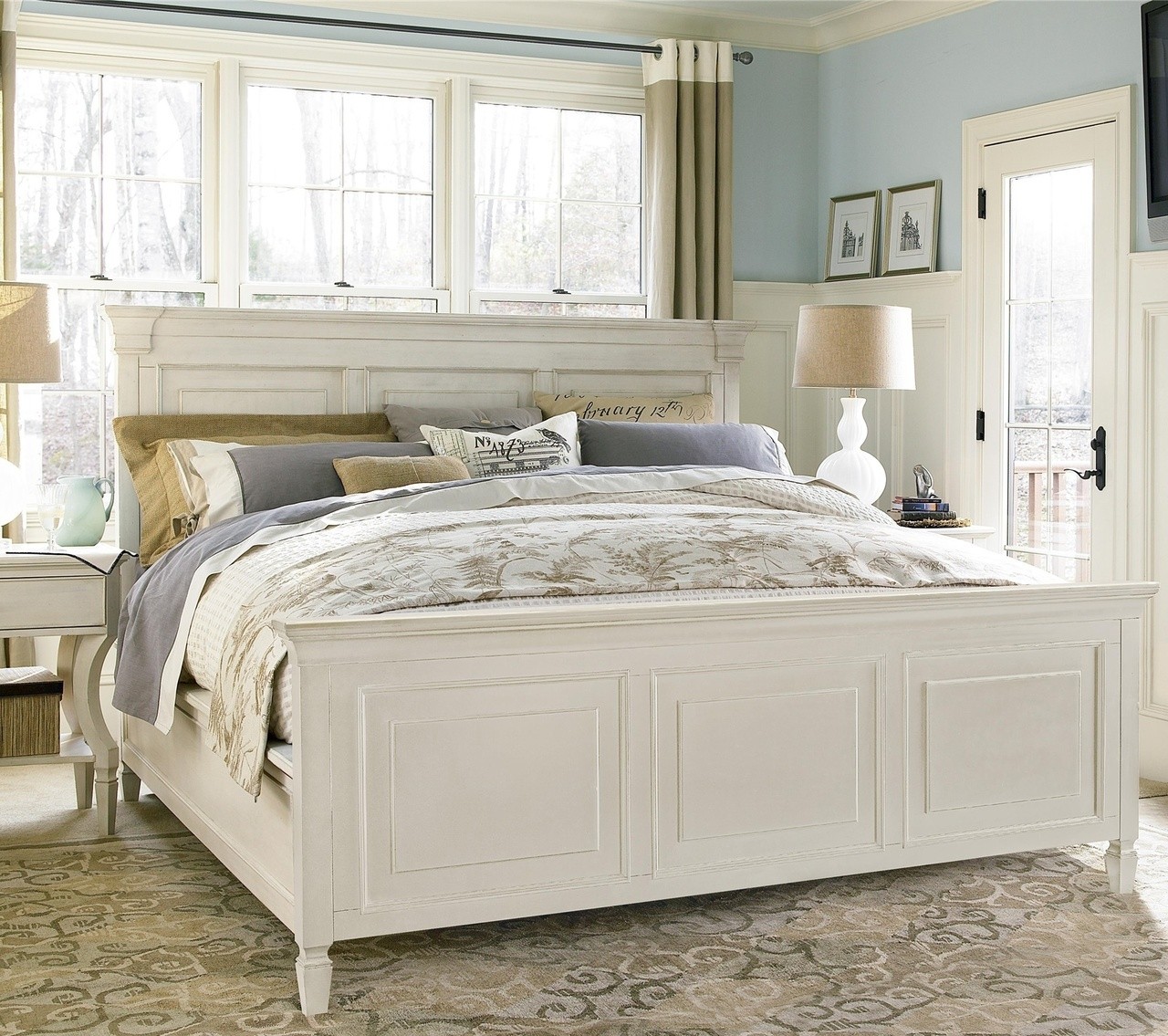 Distressed white queen bed frame bed frames ideas