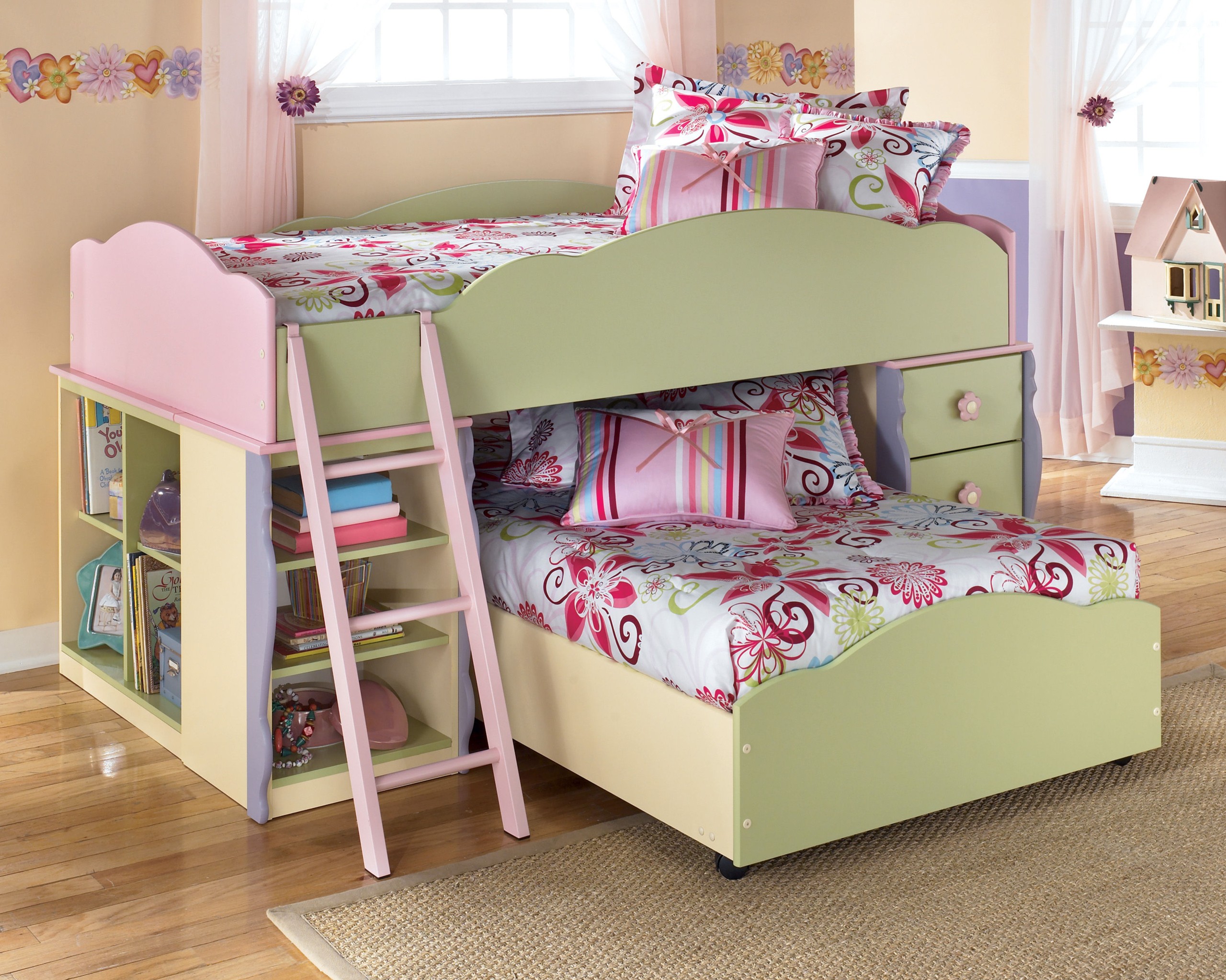 Doll house youth doll house loft bed w bottom bed