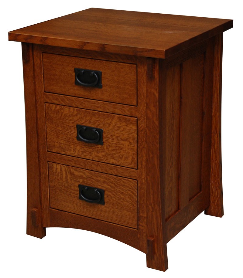 Dutch county mission 3 drawer nightstand amish valley