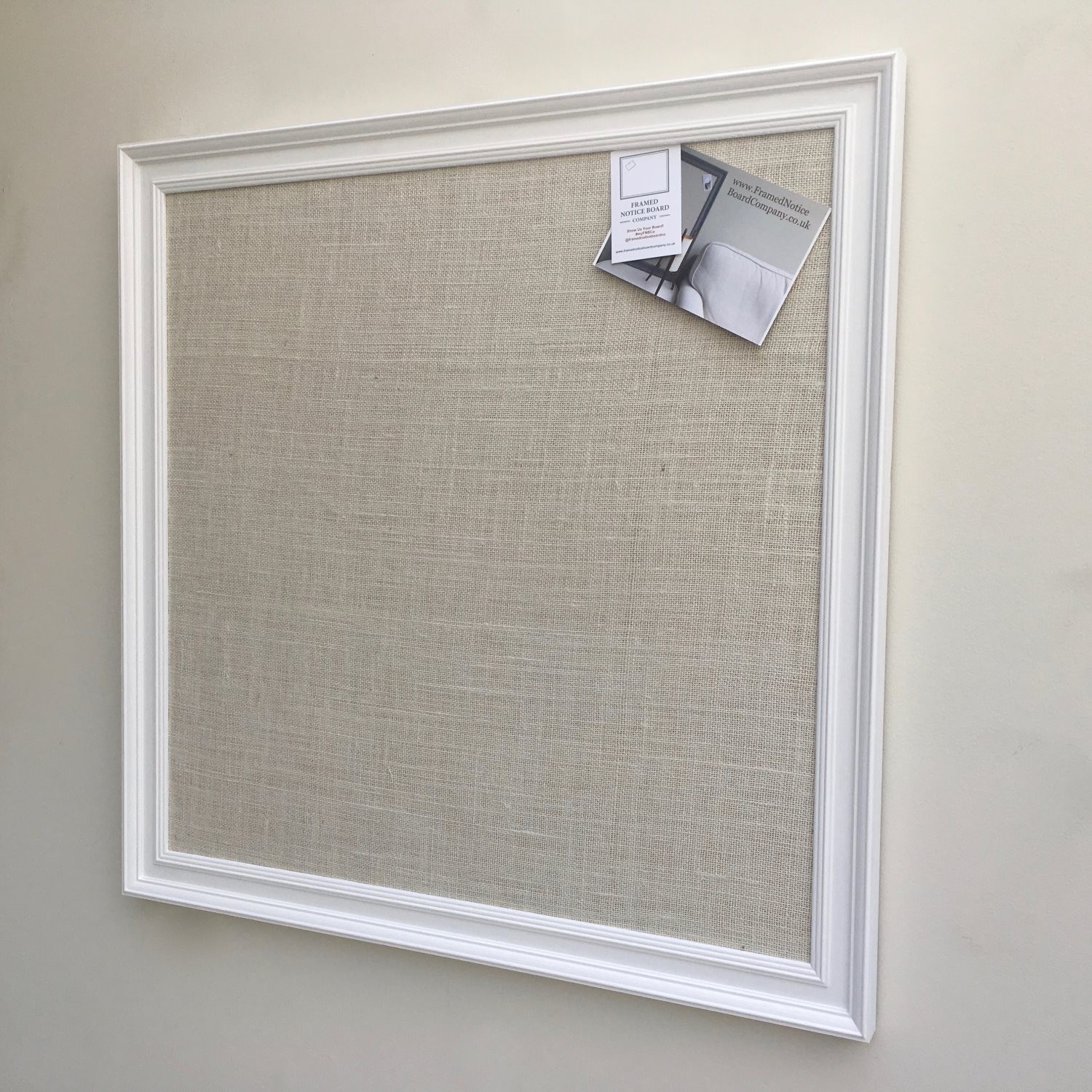 Extra large pin board a fabric notice board with white