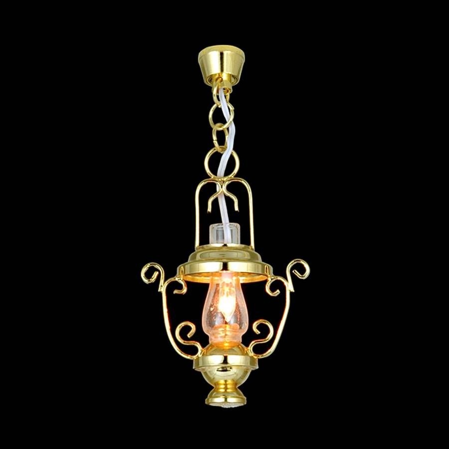 Hanging chain lamp with clear glass shade lt5038