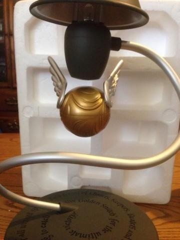 Harry potter lamp with levitating golden snitch hallmark