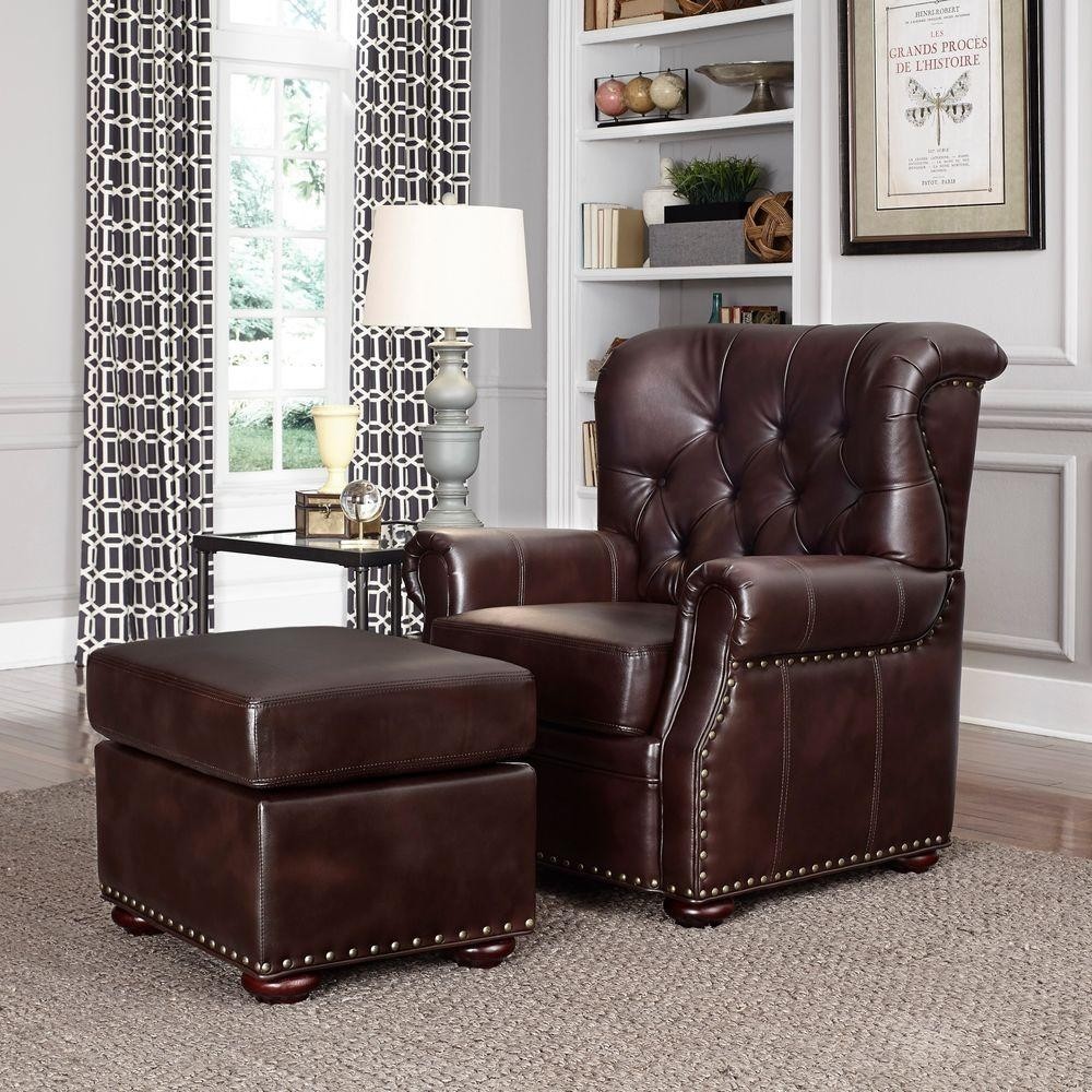 Home styles melissa cocoa brown faux leather arm chair
