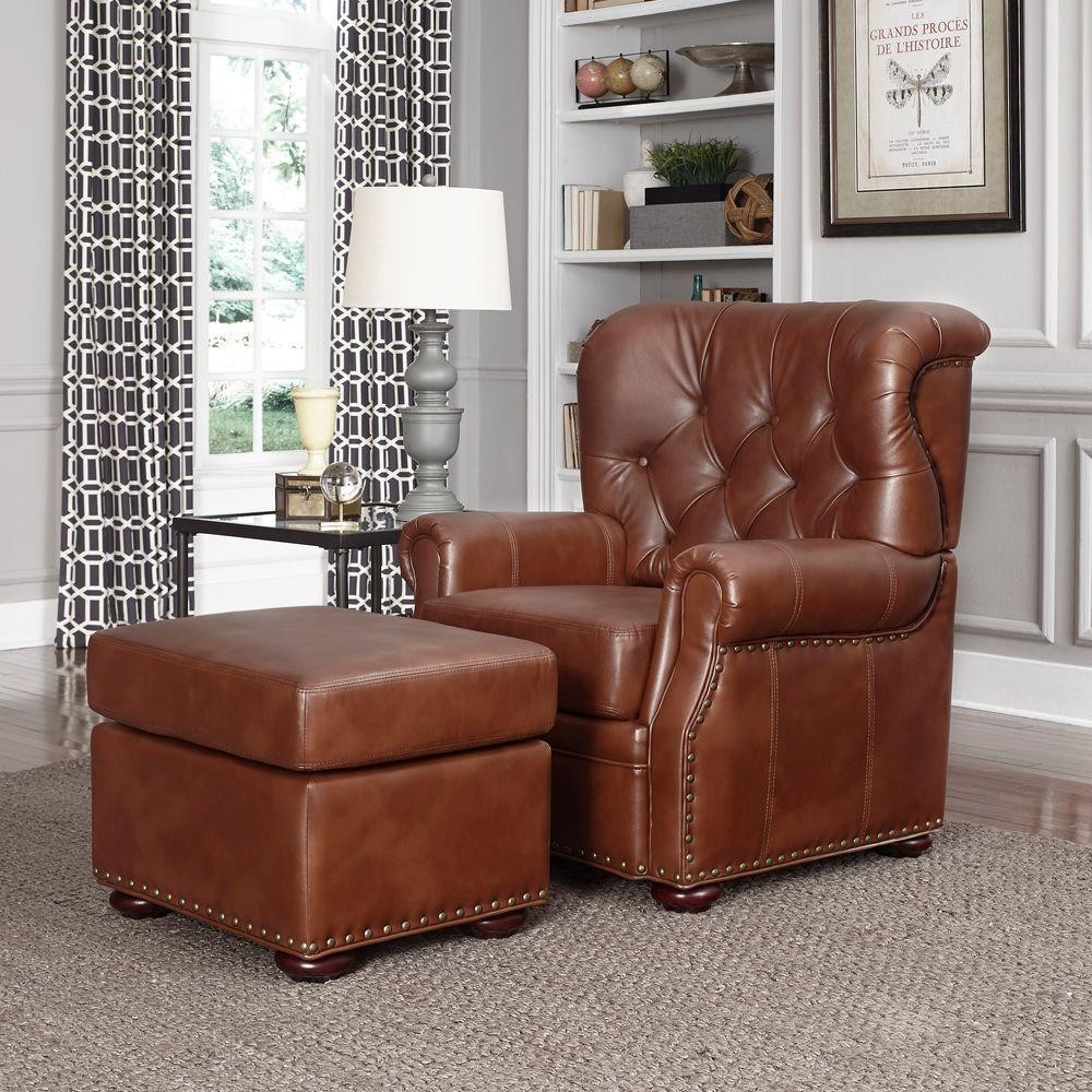 leather chair and ottoman set390