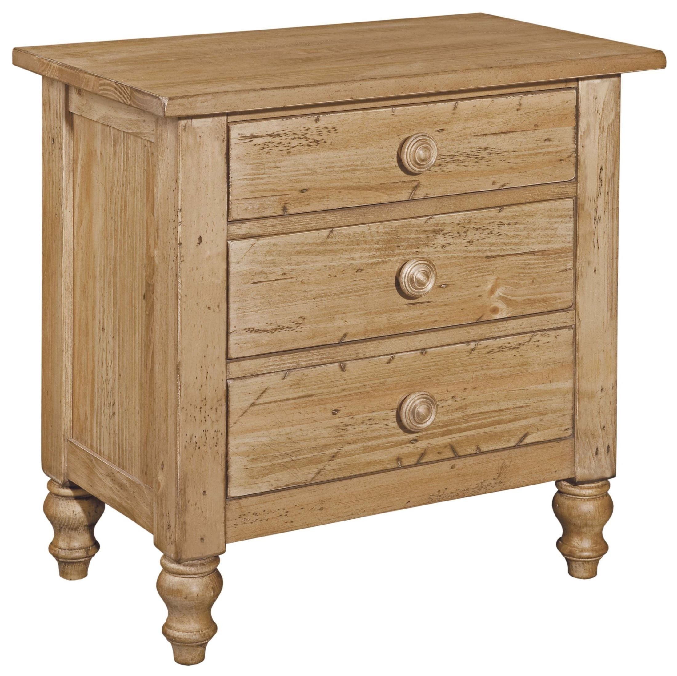 Homecoming vintage pine 4 drawer nightstand from kincaid 1