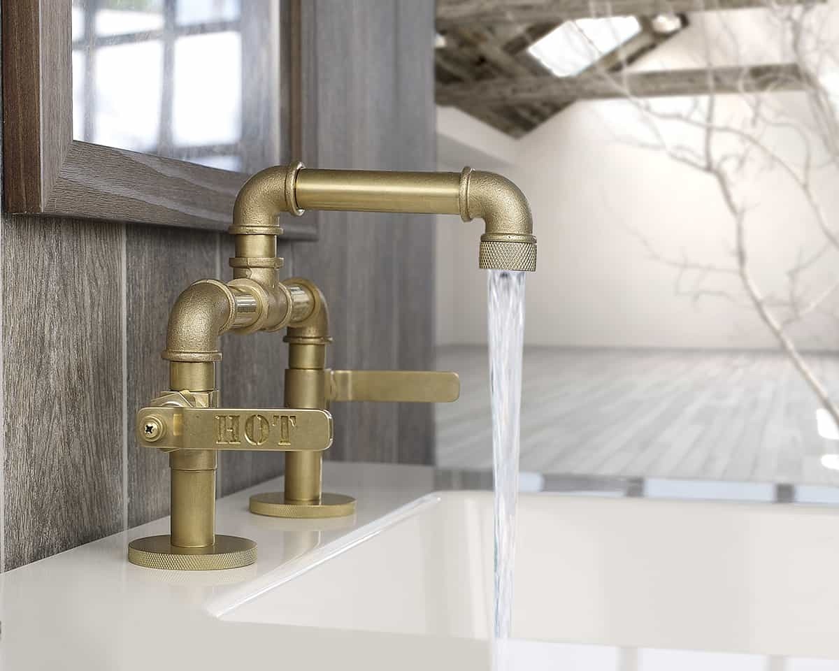 Industrial style faucets by watermark to give your