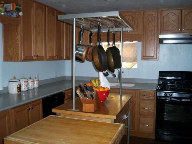 Kitchen island pot rack by leann hurst on in the