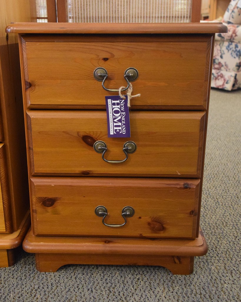 Knotty pine nightstand new england home furniture