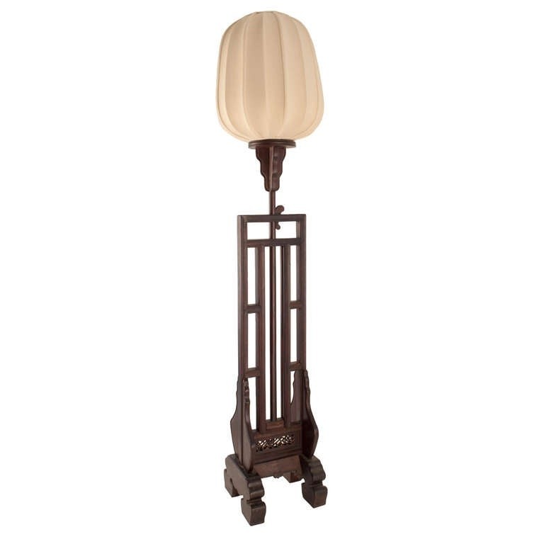 Late 19th c chinese balloon floor lamp for sale at