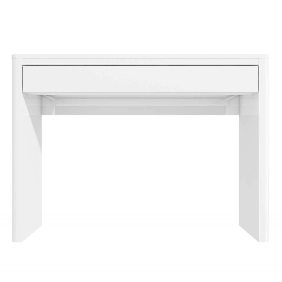 Lexi slim white high gloss console table with drawers 1