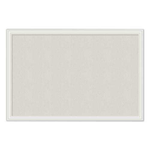 Linen bulletin board with decor frame 30 x 20 natural