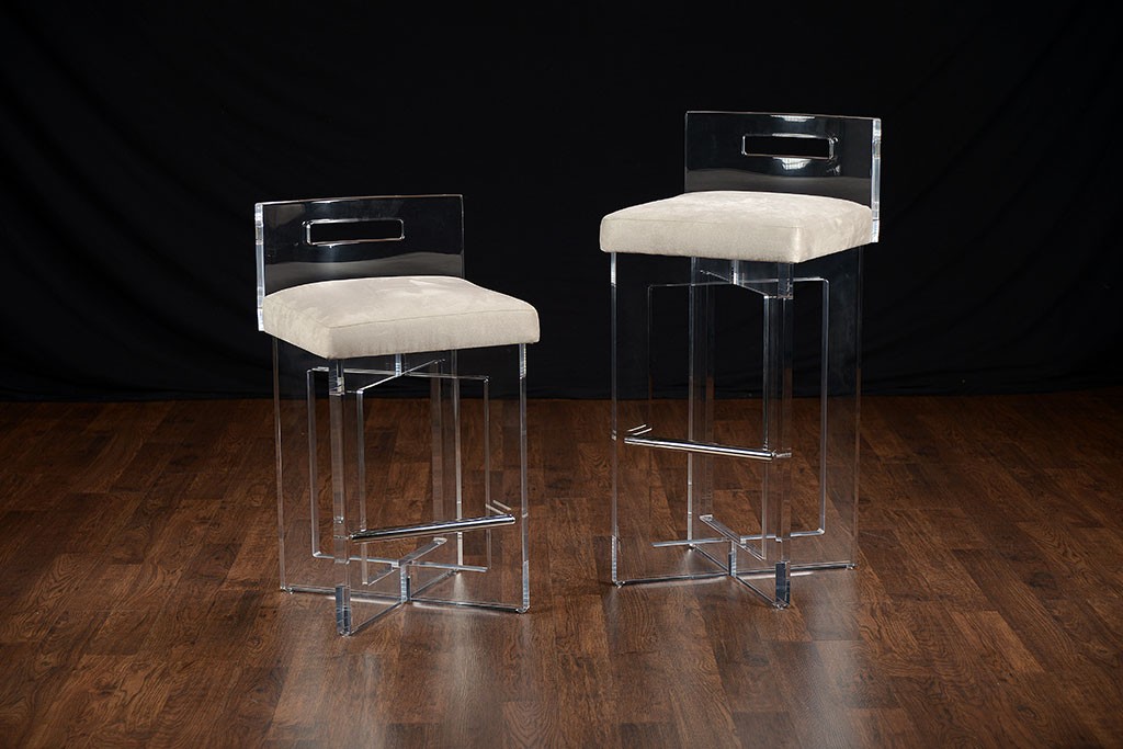 Lucite counter stools for brand new kitchen decoration and 1