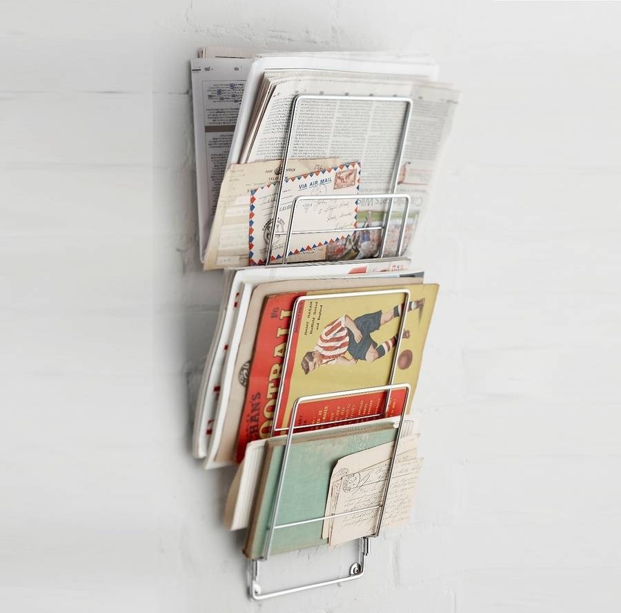 Magazine rack by the contemporary home