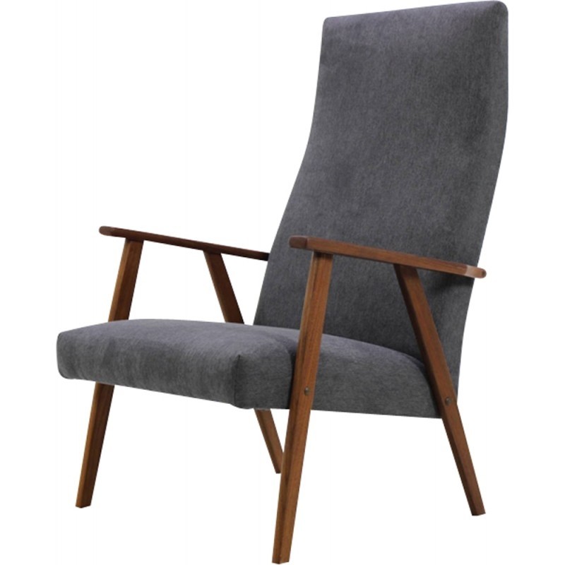 Mid century danish teak high back armchair 1960s