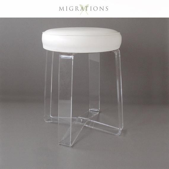 Mid century lucite acrylic stool 1