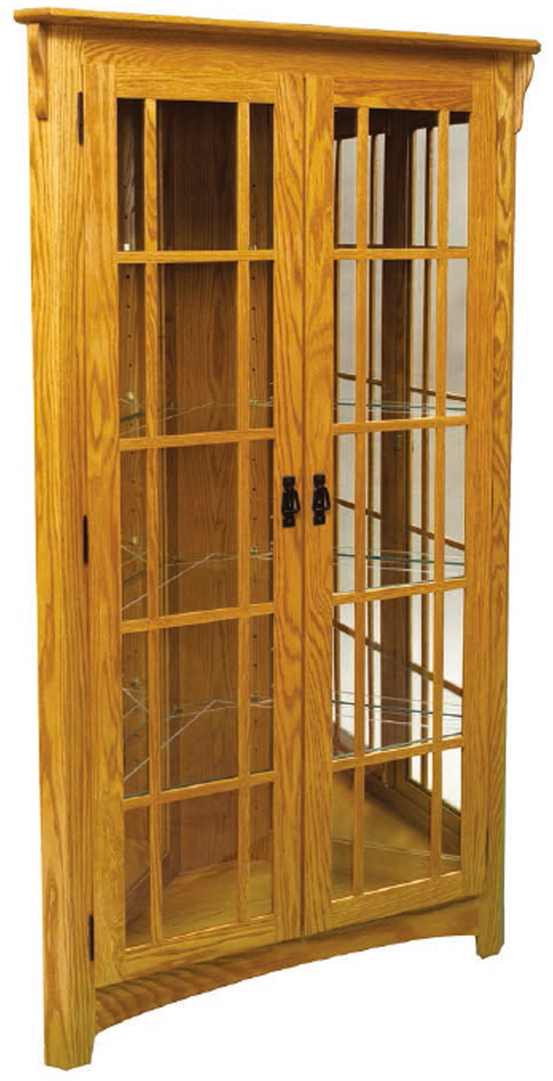 Mission corner curio cabinet free delivery