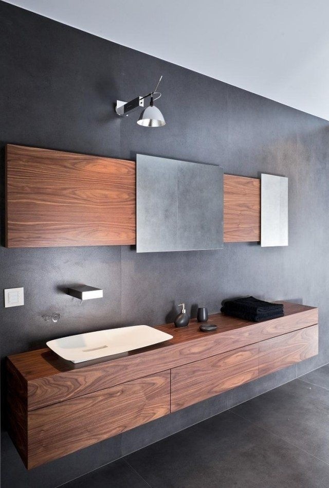 Modern floating vanity cabinets airy and elegant