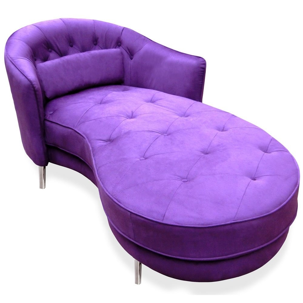 Modern purple tufted victoria chaise lounge zuri furniture