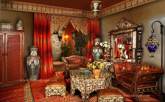 Moroccan home furniture mediterranean living room 1