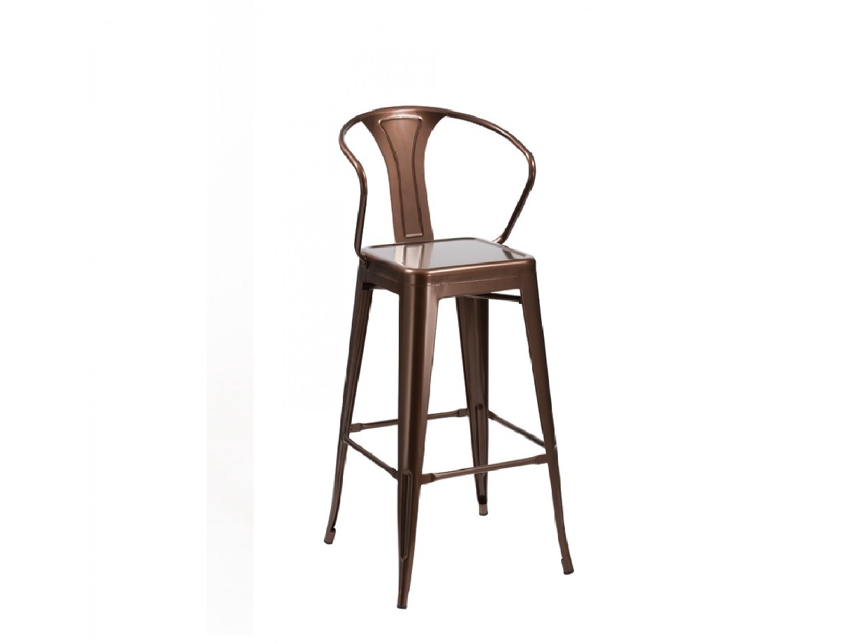 Ned modern copper bar stool las vegas furniture store