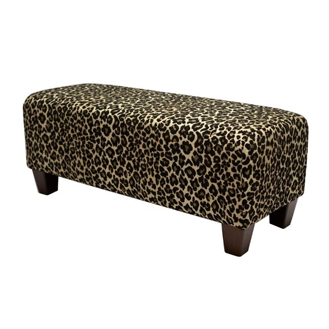 New 50 w leopard print bench w o storage made